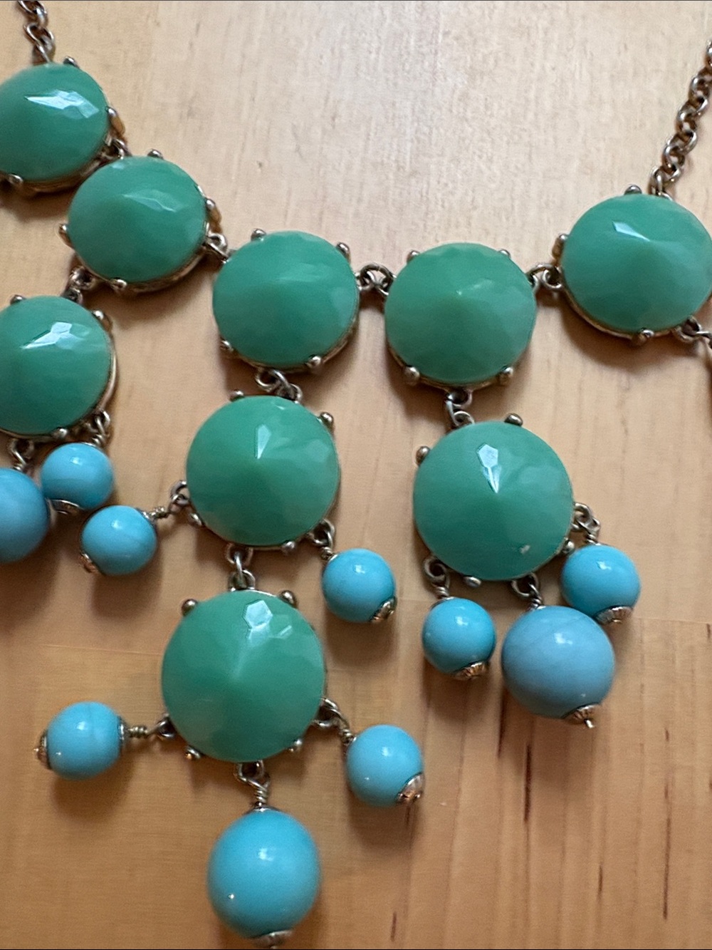 J. Crew Turquoise and Aqua Bib Necklace - Picture 3 of 3